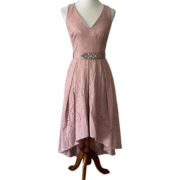 Semi Formal Dress 6 Eliza J Homecoming Gown 6 Cocktail Dress Retro Lace Coquette - Picture 8 of 14